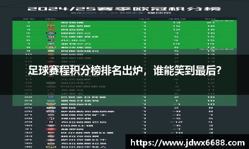 足球赛程积分榜排名出炉，谁能笑到最后？